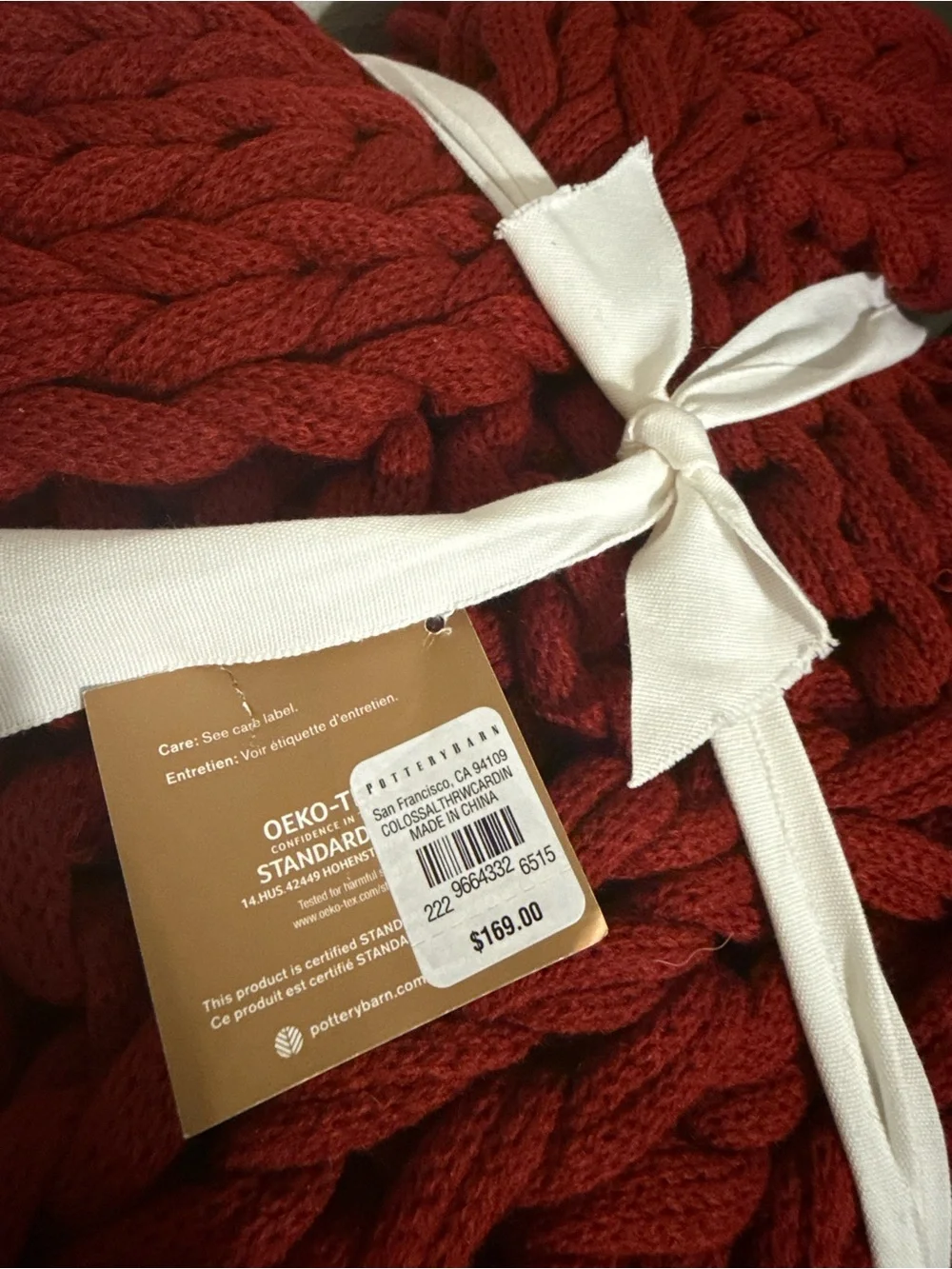 Pottery Barn Chunky Knit Throw